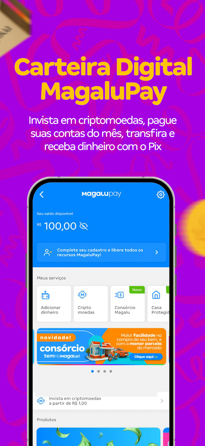 app Magazine Luiza interface
